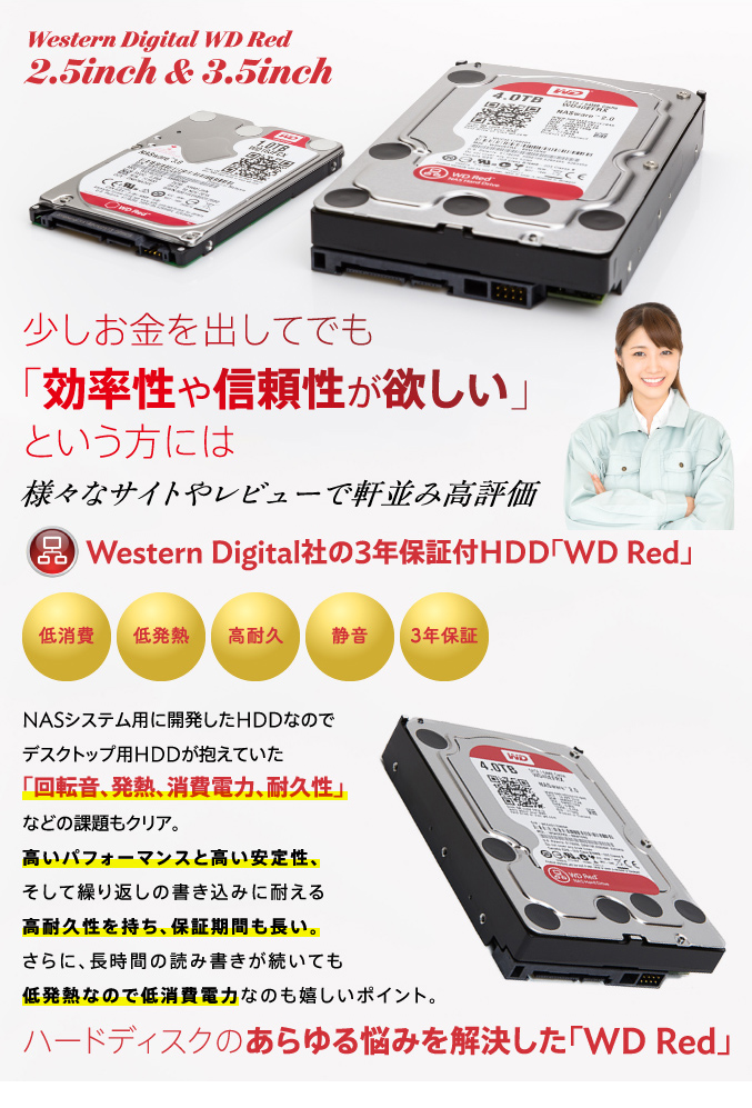 WD Red Plusは堅牢なデータ保護、最適なパフォーマンスを維持できる機能を搭載