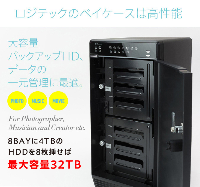 ロジテックのベイケースは高性能