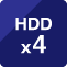 HDD×4