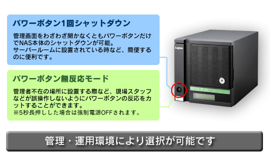 電源ボタンの挙動