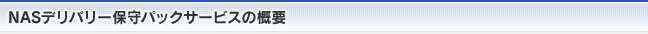 NASデリバリー保守パックサービスの概要