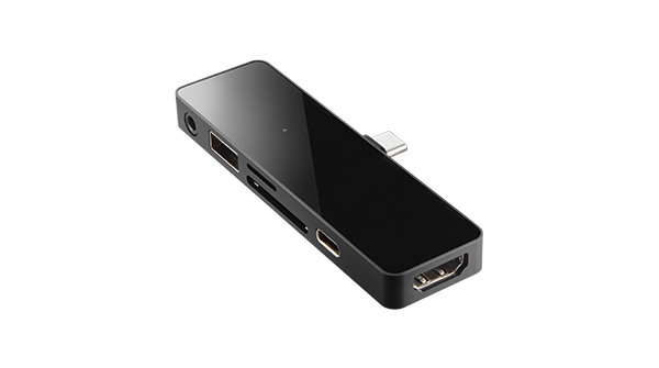 独自設計のサポートプレートで安定接続!iPad/iPhoneをパソコンのように拡張できるUSB Type-C™ 6in1 一体型ドッキングステーション「LHB-PAPP6U3」