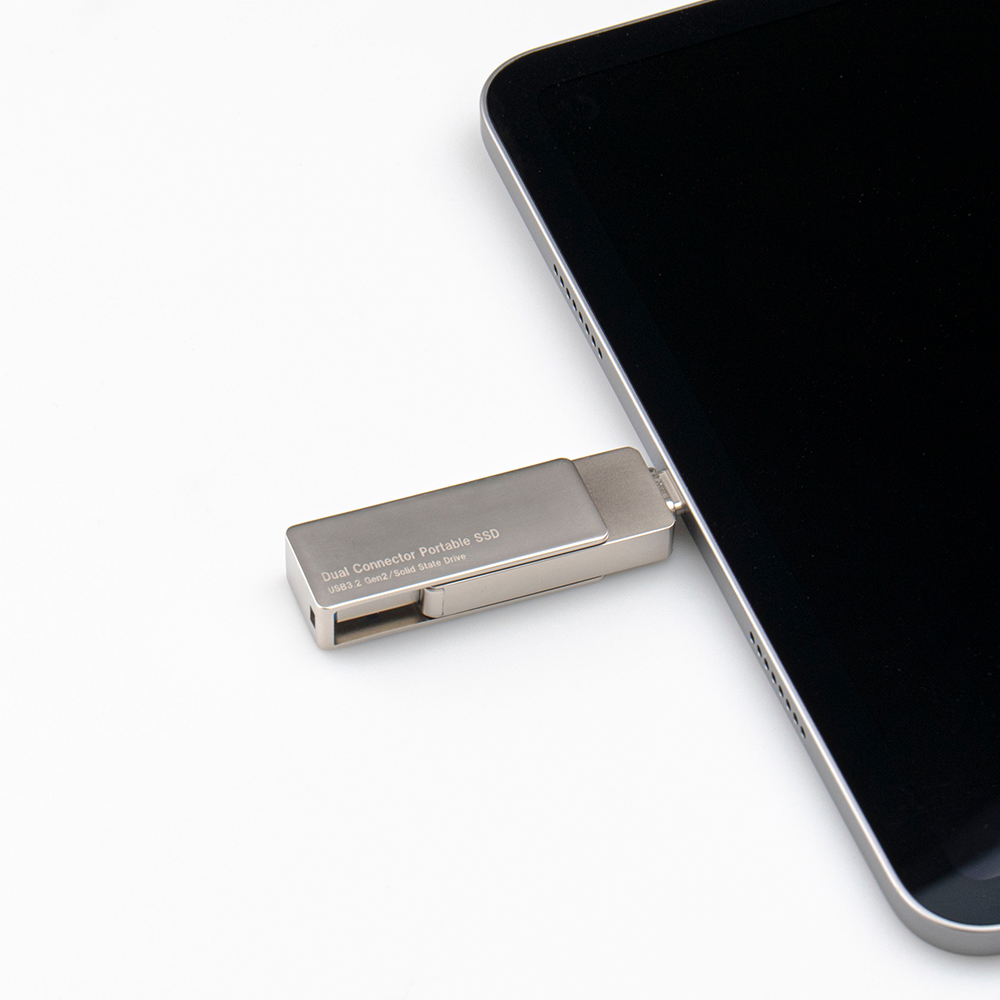 USB Type-A(USB-A) / USB Type-C™(USB-C™)両挿しスティック型外付けSSD「LMD-SPEUACシリーズ」
