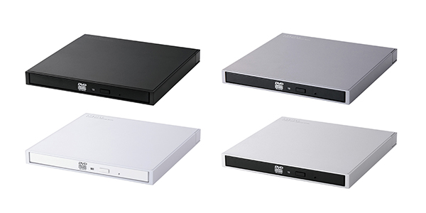超薄型・超軽量のポータブルDVDドライブWindows向け、Mac向け 4シリーズを新発売