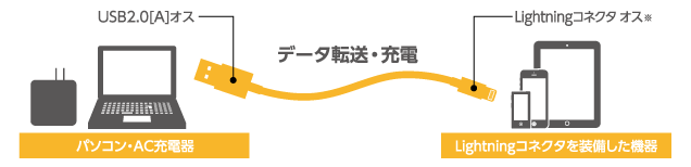 充電・データ転送が可能。