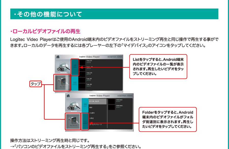 ・その他の機能について