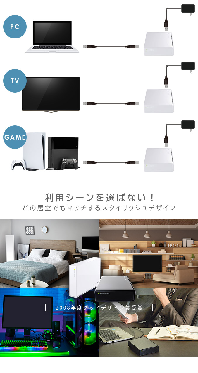 シンプルデザイン&コンパクト