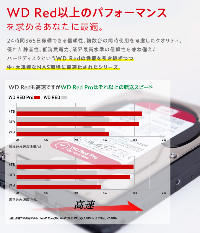 WD Red以上のパフォーマンスを求めるあなたに最適。