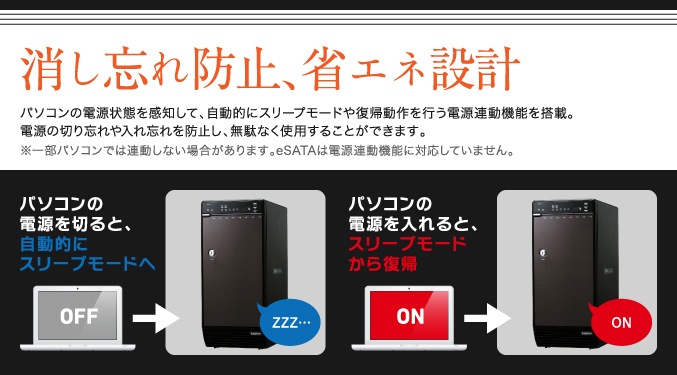 消し忘れ防止、省エネ設計