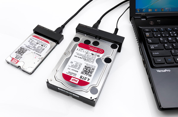 プレスリリース - > HDD/SSDをUSBでパソコンに接続、データのやり取り