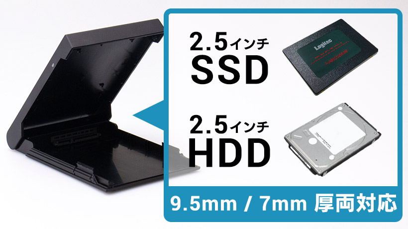 USB3.2 Gen2 Type-C 2.5インチ HDD/SSDケース