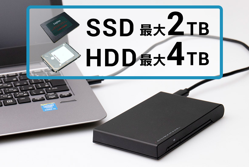 USB3.2 Gen2 Type-C 2.5インチ HDD/SSDケース