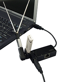 USB機器を干渉させずに接続可能
