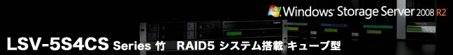 LSV-5S4CS series  竹 RAID5システム搭載キューブ型NAS 