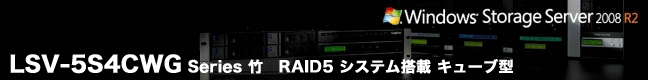 LSV-5S4CWG series  竹 RAID5システム搭載省電力キューブ型NAS 