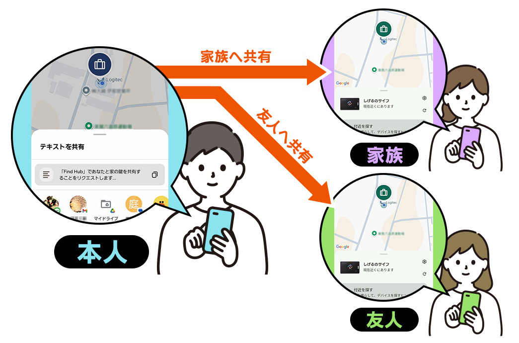 Android(TM)対応 長寿命5年 使い切り紛失防止タグ「amine」