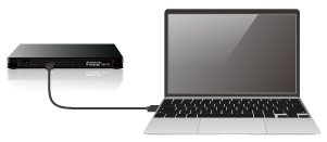 USBケーブル1本で駆動。